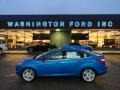 2012 Blue Candy Metallic Ford Focus Titanium Sedan  photo #1