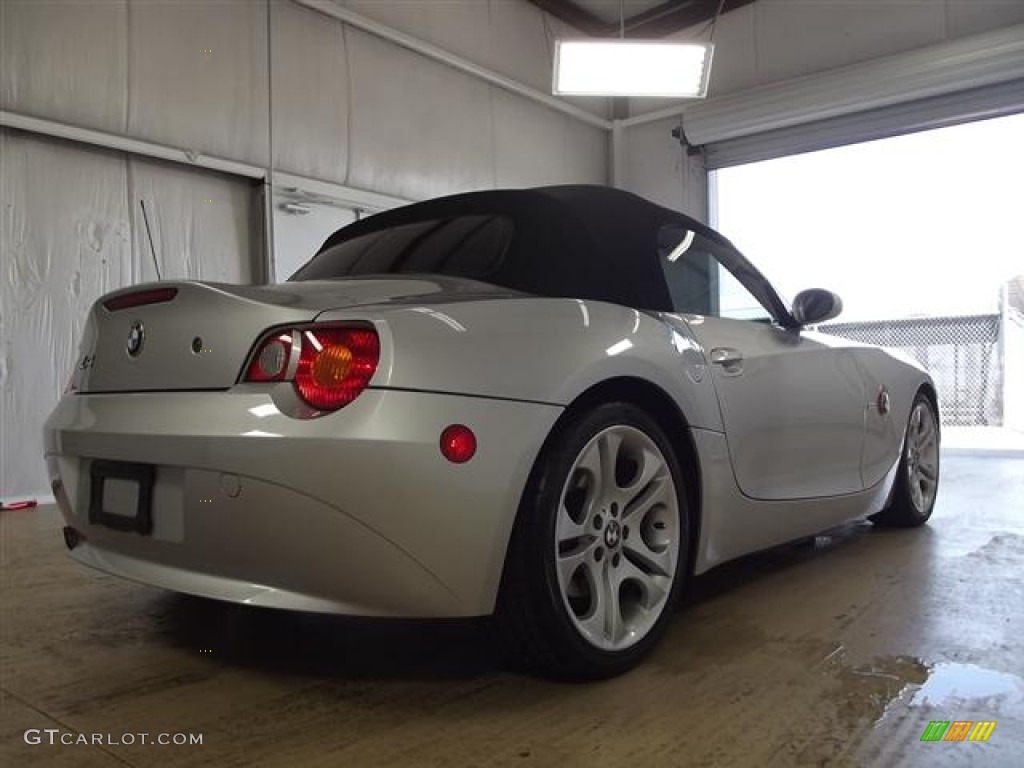 2003 Z4 3.0i Roadster - Titanium Silver Metallic / Black photo #4