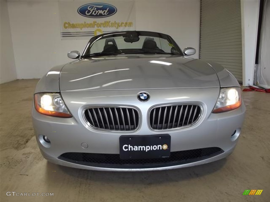 2003 Z4 3.0i Roadster - Titanium Silver Metallic / Black photo #10