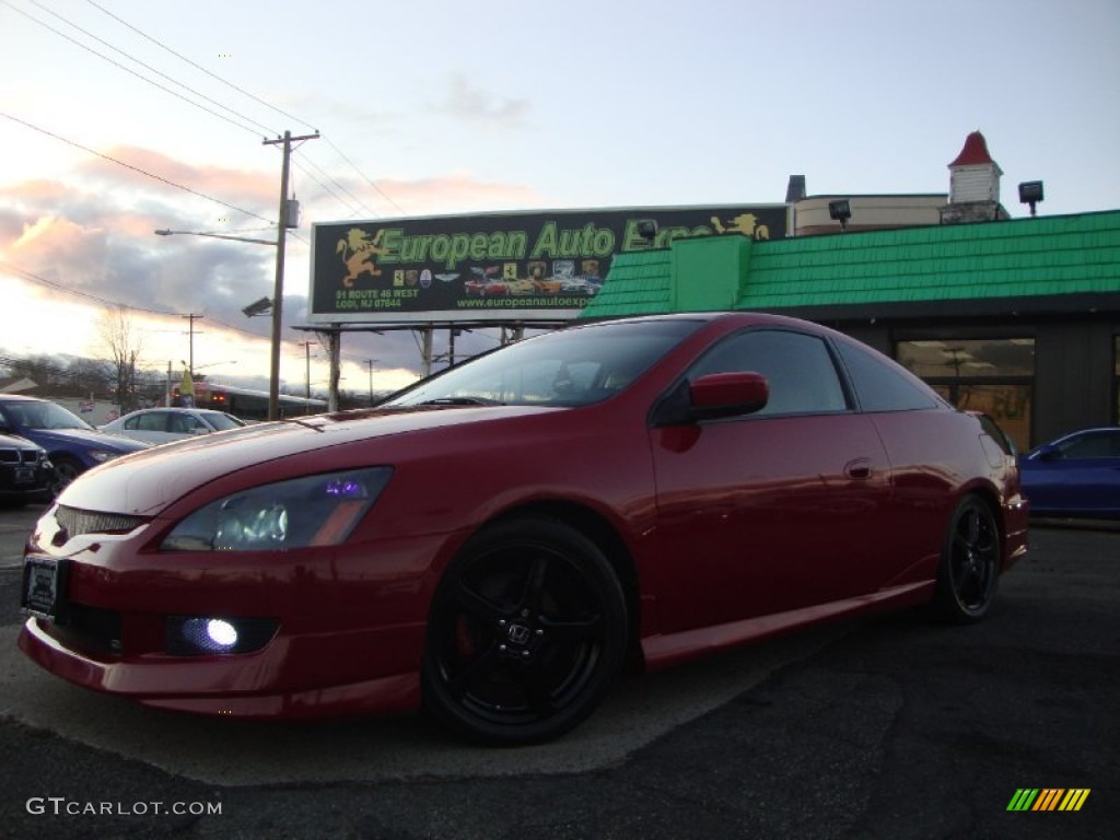 2004 Accord EX V6 Coupe - San Marino Red Pearl / Ivory photo #1