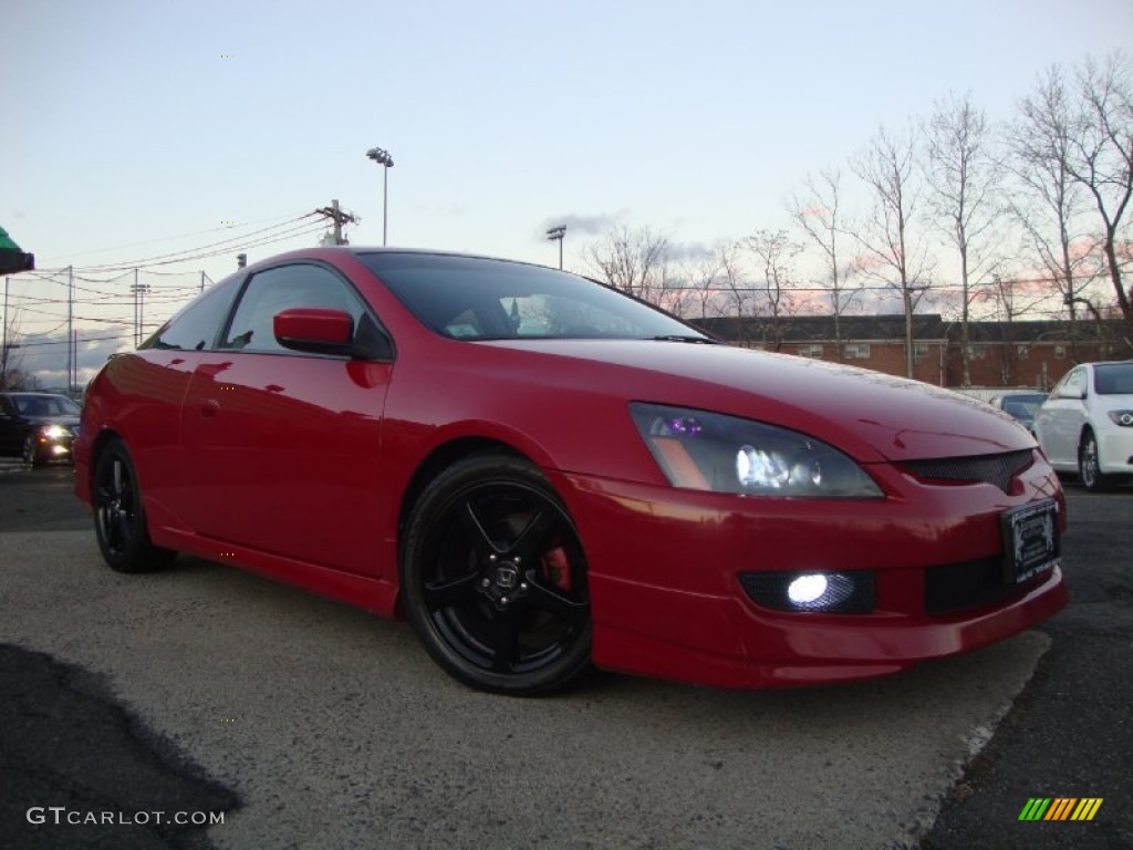 2004 Accord EX V6 Coupe - San Marino Red Pearl / Ivory photo #2