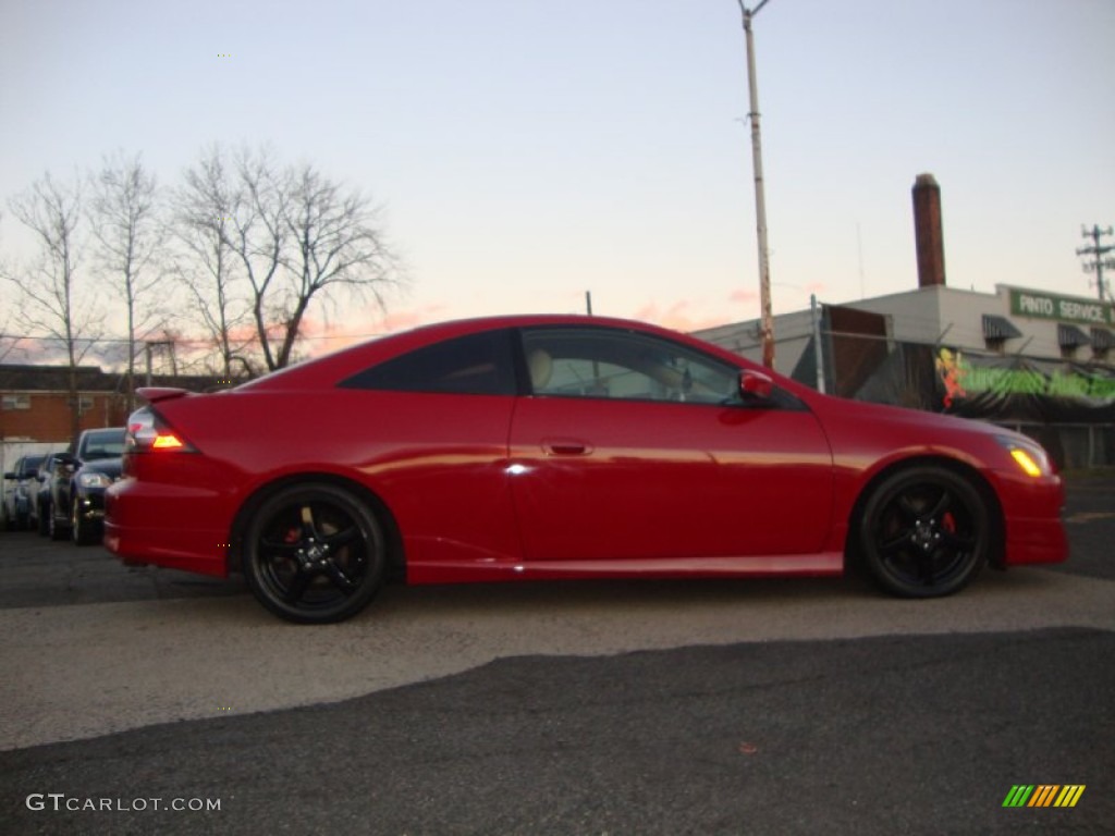 2004 Accord EX V6 Coupe - San Marino Red Pearl / Ivory photo #7