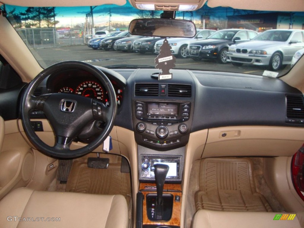 2004 Accord EX V6 Coupe - San Marino Red Pearl / Ivory photo #12