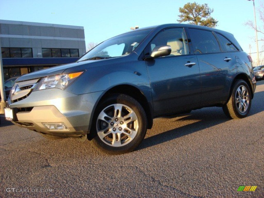 2007 MDX Technology - Steel Blue Metallic / Taupe photo #2