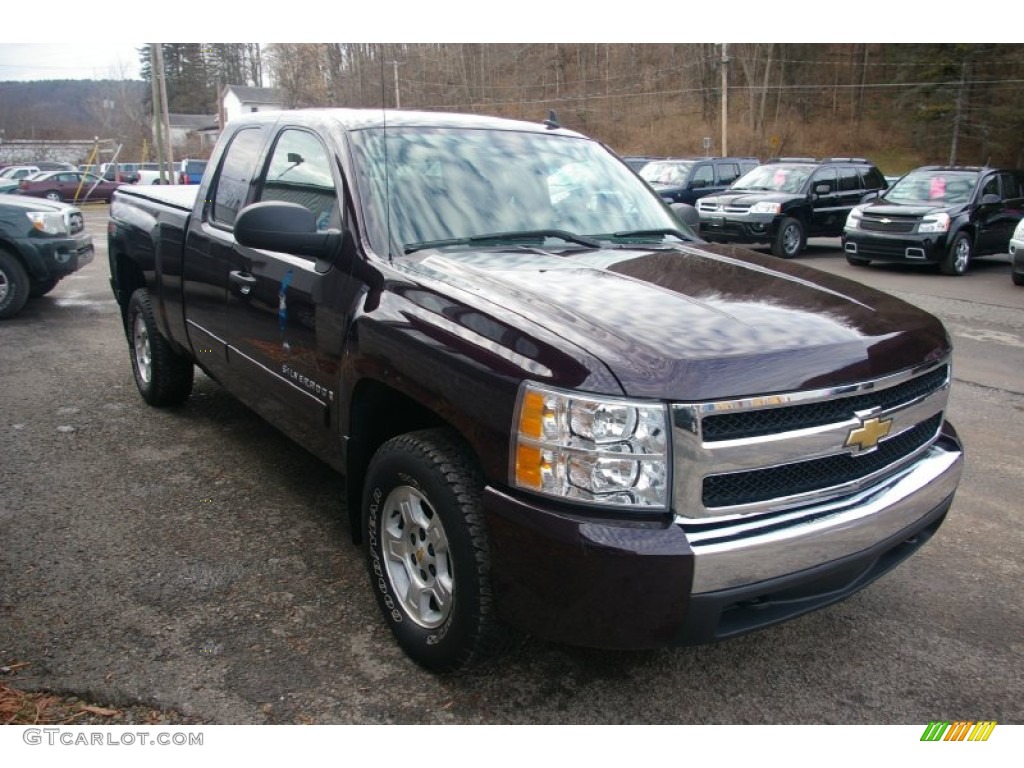 2008 Silverado 1500 Z71 Extended Cab 4x4 - Dark Cherry Metallic / Ebony photo #17