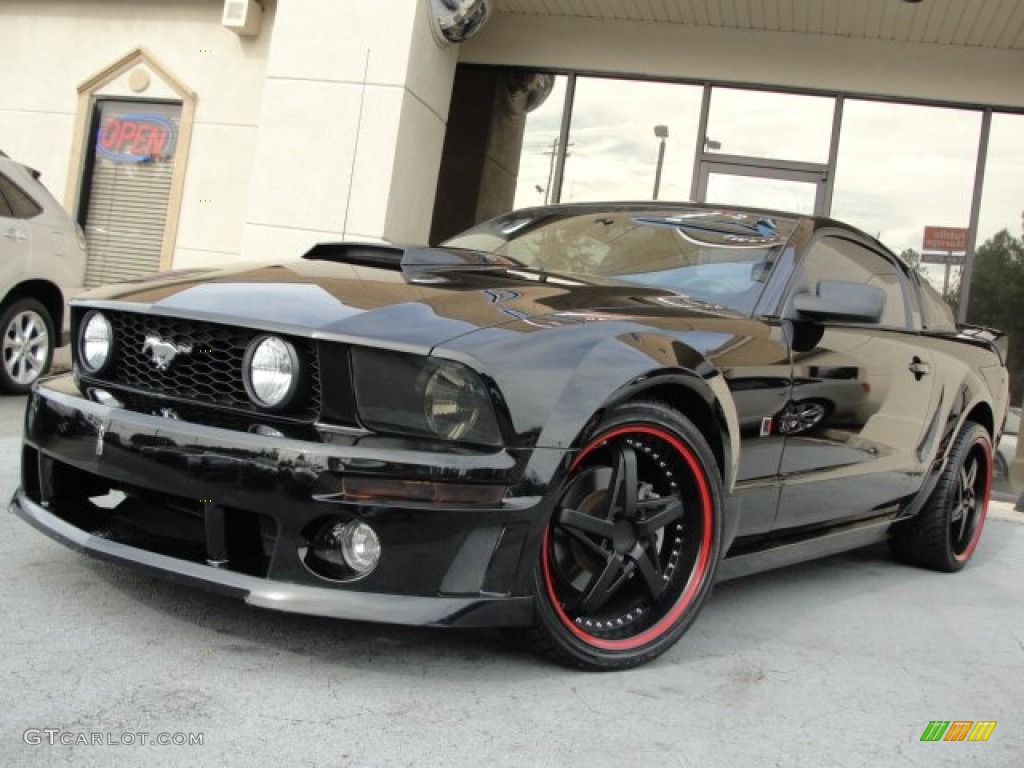 2005 Mustang Roush Stage 1 Coupe - Black / Dark Charcoal/Red photo #2
