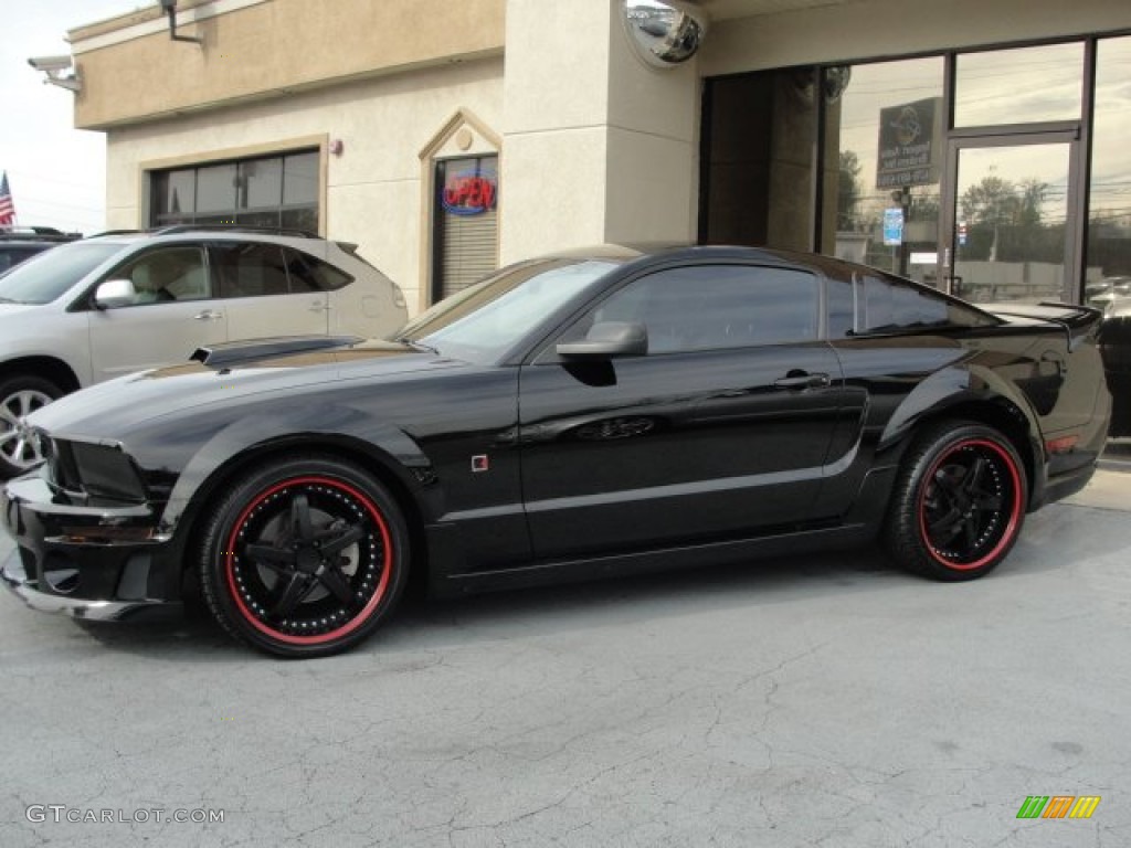 2005 Mustang Roush Stage 1 Coupe - Black / Dark Charcoal/Red photo #4