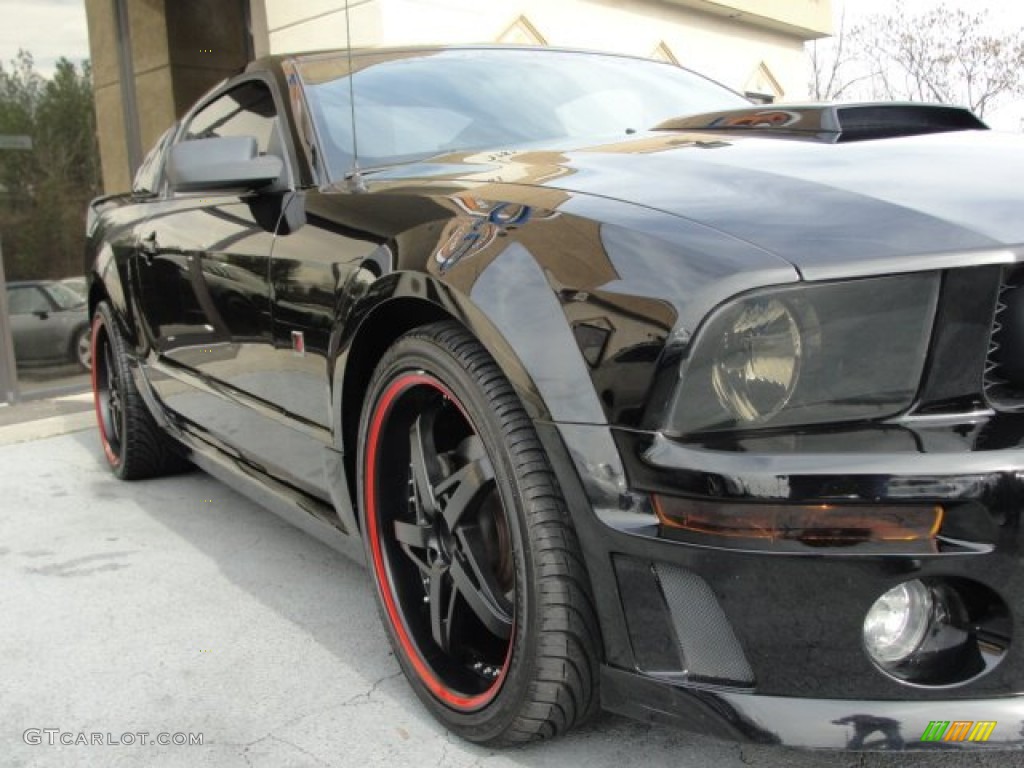 2005 Mustang Roush Stage 1 Coupe - Black / Dark Charcoal/Red photo #8