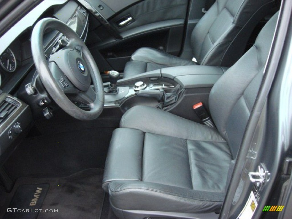 Black Interior 2005 BMW 5 Series 545i Sedan Photo #58672706