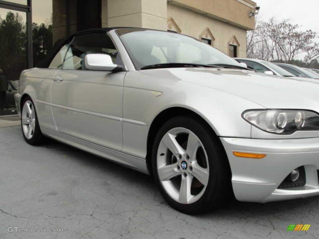 2005 3 Series 325i Convertible - Silver Grey Metallic / Grey photo #7