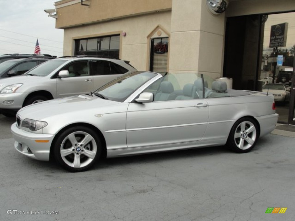 2005 3 Series 325i Convertible - Silver Grey Metallic / Grey photo #12