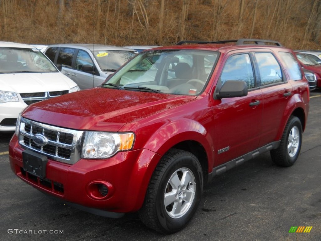 2008 Escape XLS - Redfire Metallic / Stone photo #1