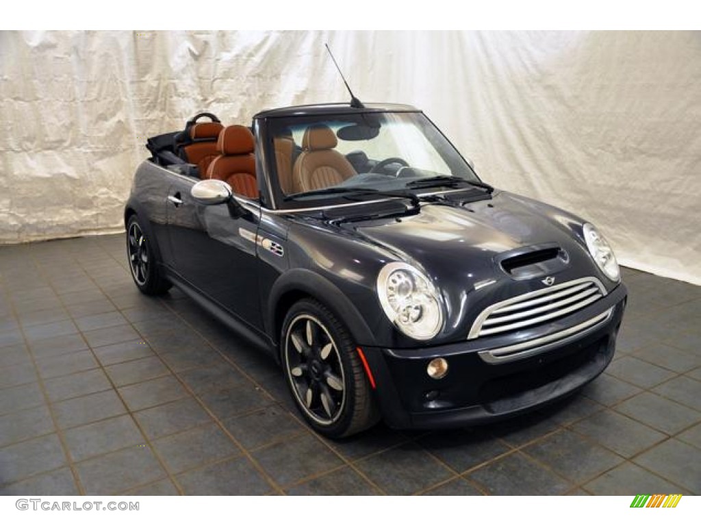 2007 Cooper S Convertible Sidewalk Edition - Astro Black Metallic / Lounge Malt Brown photo #12
