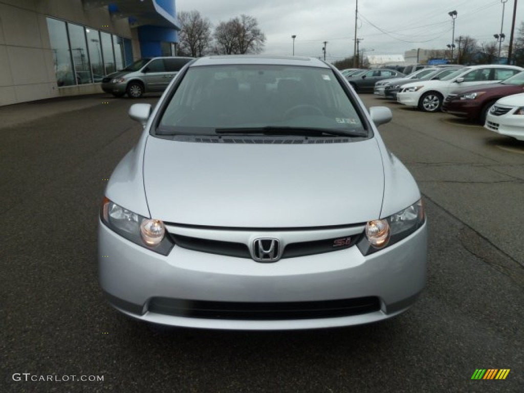 2007 Civic Si Sedan - Alabaster Silver Metallic / Black photo #8