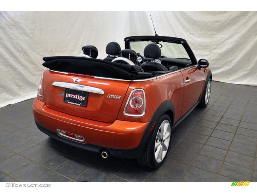 2011 Cooper Convertible - Spice Orange Metallic / Carbon Black Lounge Leather photo #3