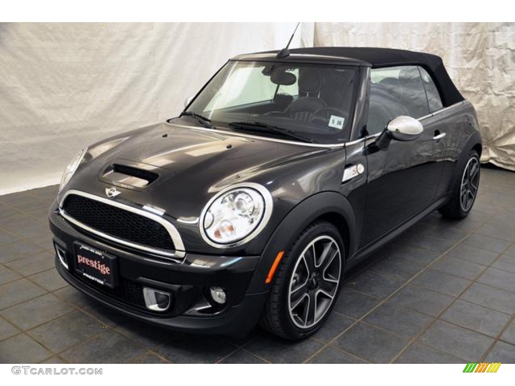 2011 Cooper S Convertible - Midnight Black Metallic / Carbon Black Lounge Leather photo #1