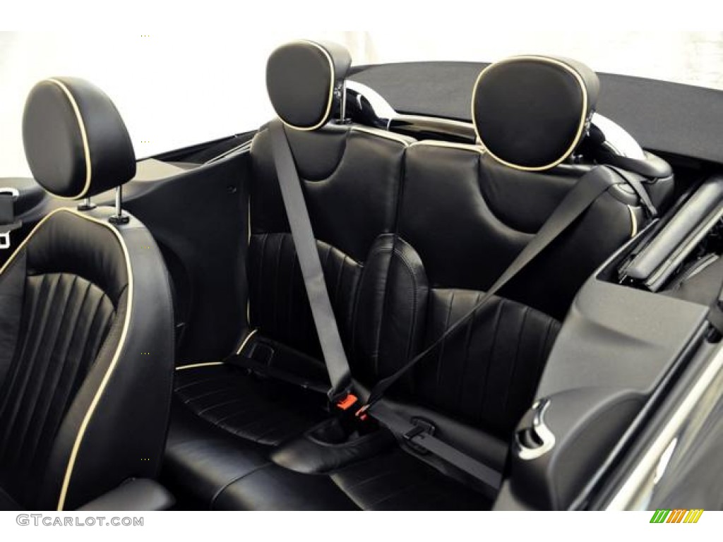 Carbon Black Lounge Leather Interior 2011 Mini Cooper S Convertible Photo #58675059