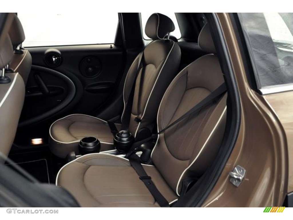 Light Coffee Lounge Leather Interior 2011 Mini Cooper S Countryman All4 AWD Photo #58675449