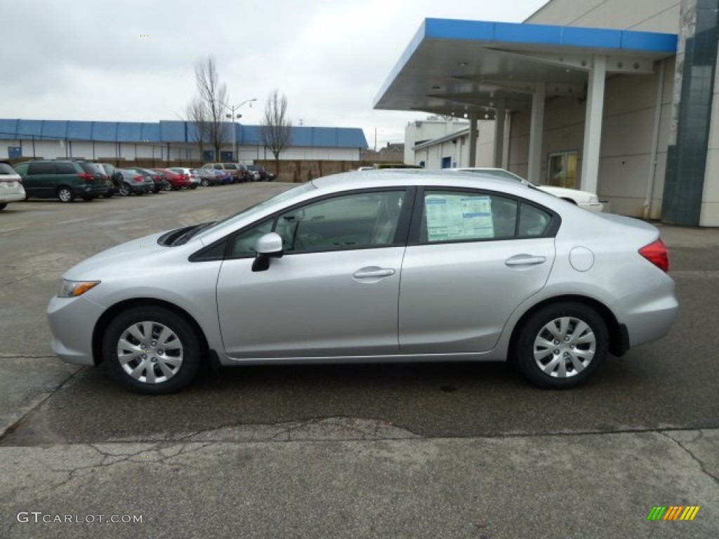 Alabaster Silver Metallic 2012 Honda Civic LX Sedan Exterior Photo #58675700