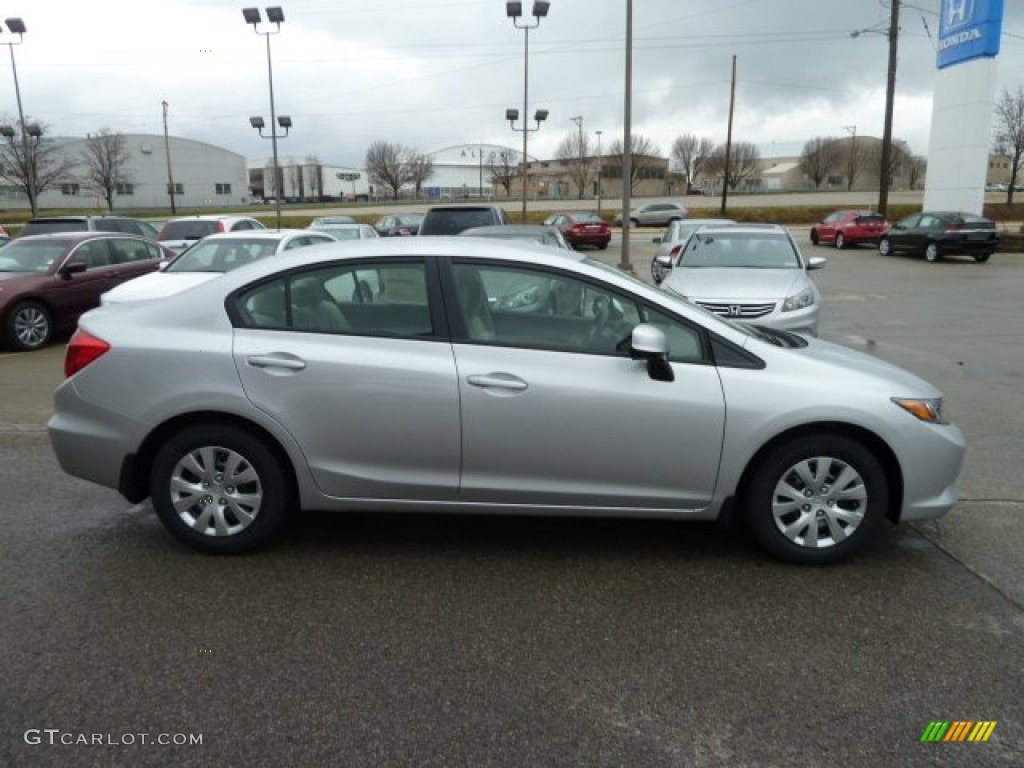 Alabaster Silver Metallic 2012 Honda Civic LX Sedan Exterior Photo #58675736