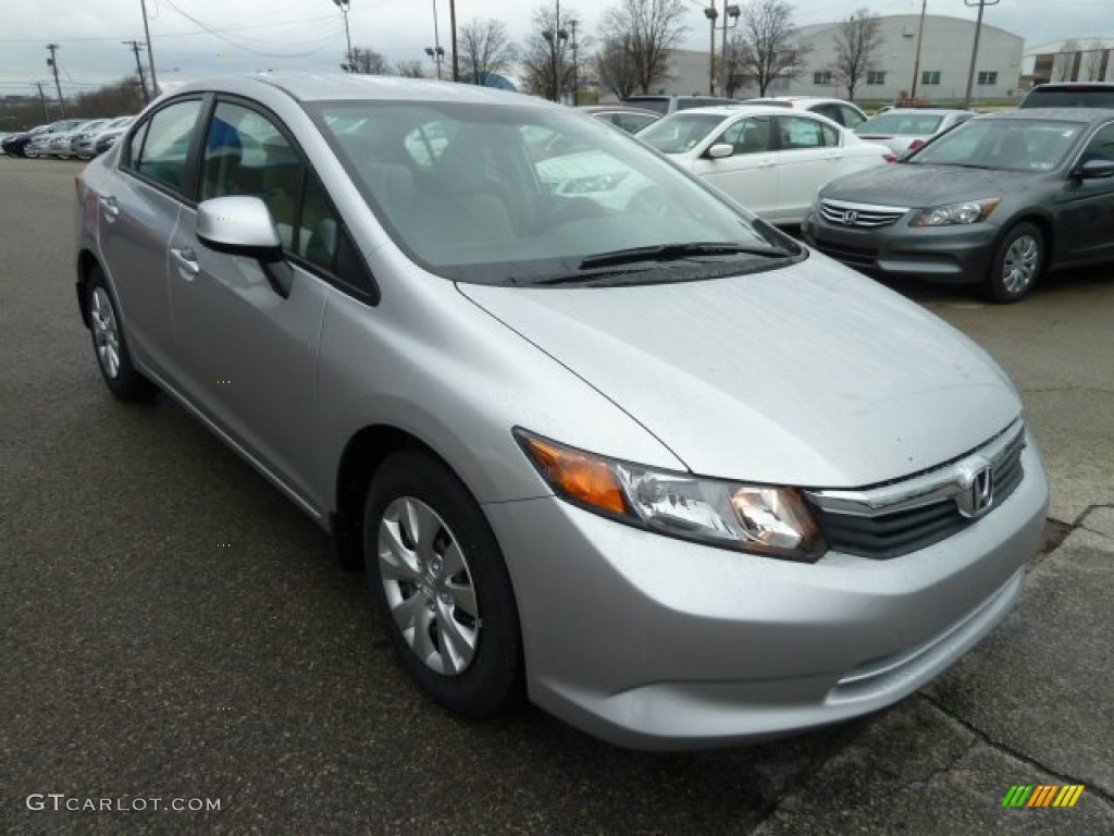 Alabaster Silver Metallic 2012 Honda Civic LX Sedan Exterior Photo #58675745