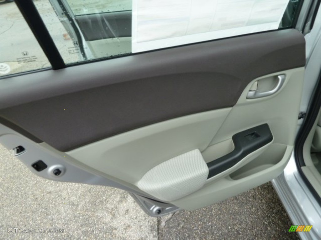 2012 Honda Civic LX Sedan Gray Door Panel Photo #58675799