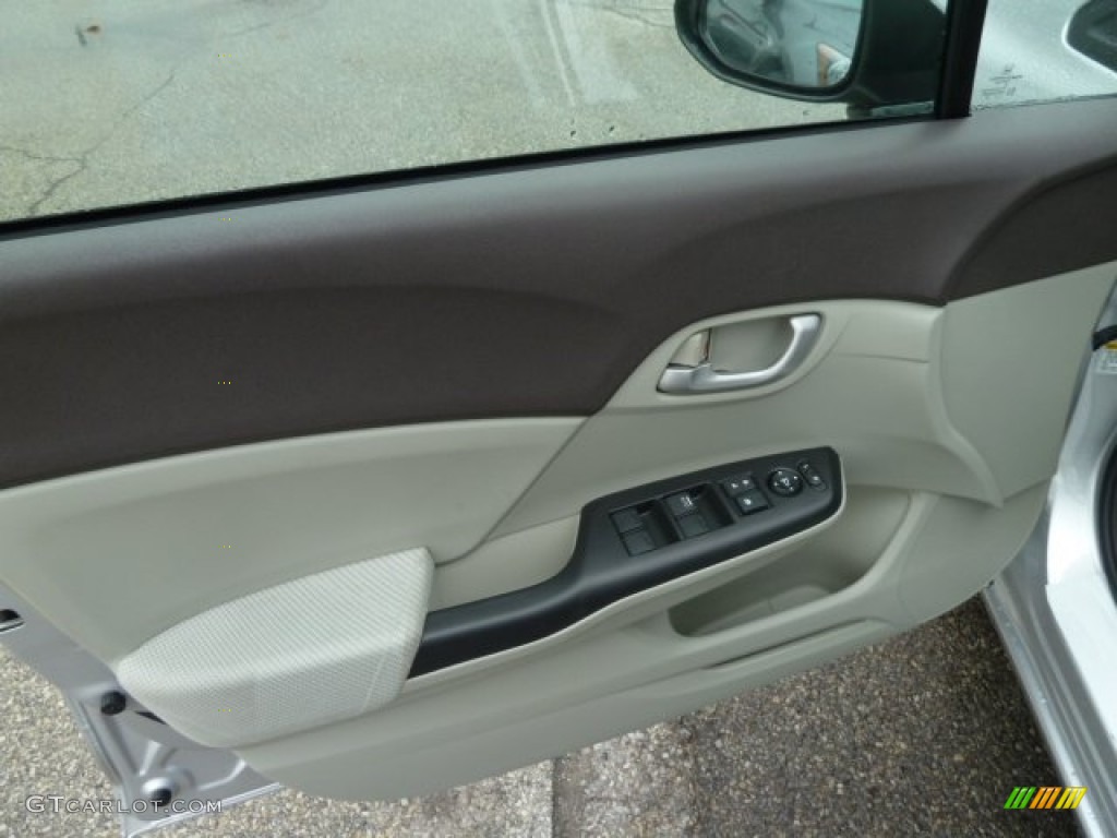 2012 Honda Civic LX Sedan Gray Door Panel Photo #58675808