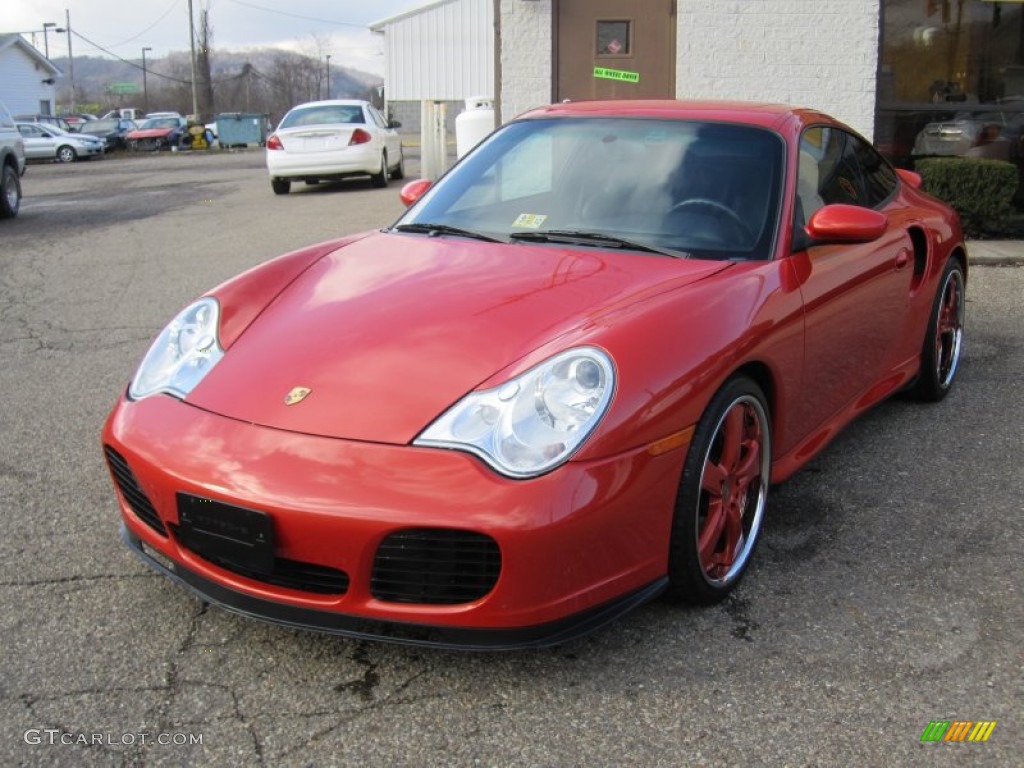 2003 911 Turbo Coupe - Zanzibar Red Metallic / Black photo #4