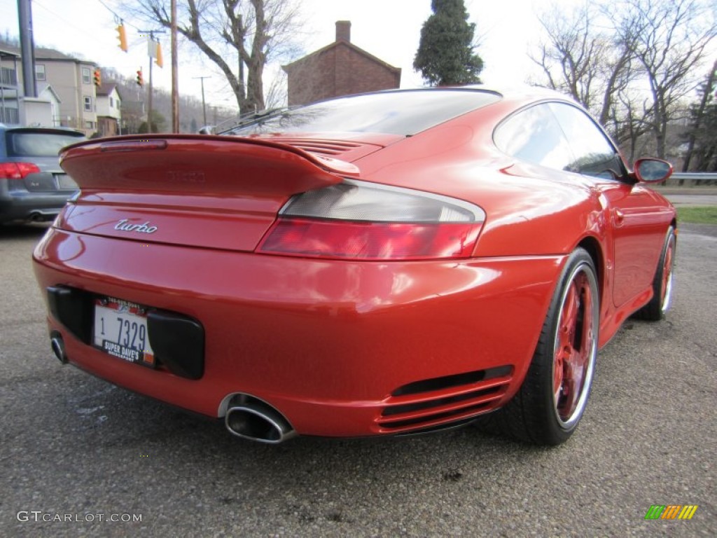 2003 911 Turbo Coupe - Zanzibar Red Metallic / Black photo #39