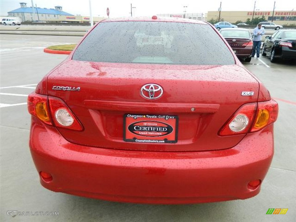 2009 Corolla XLE - Barcelona Red Metallic / Ash photo #4