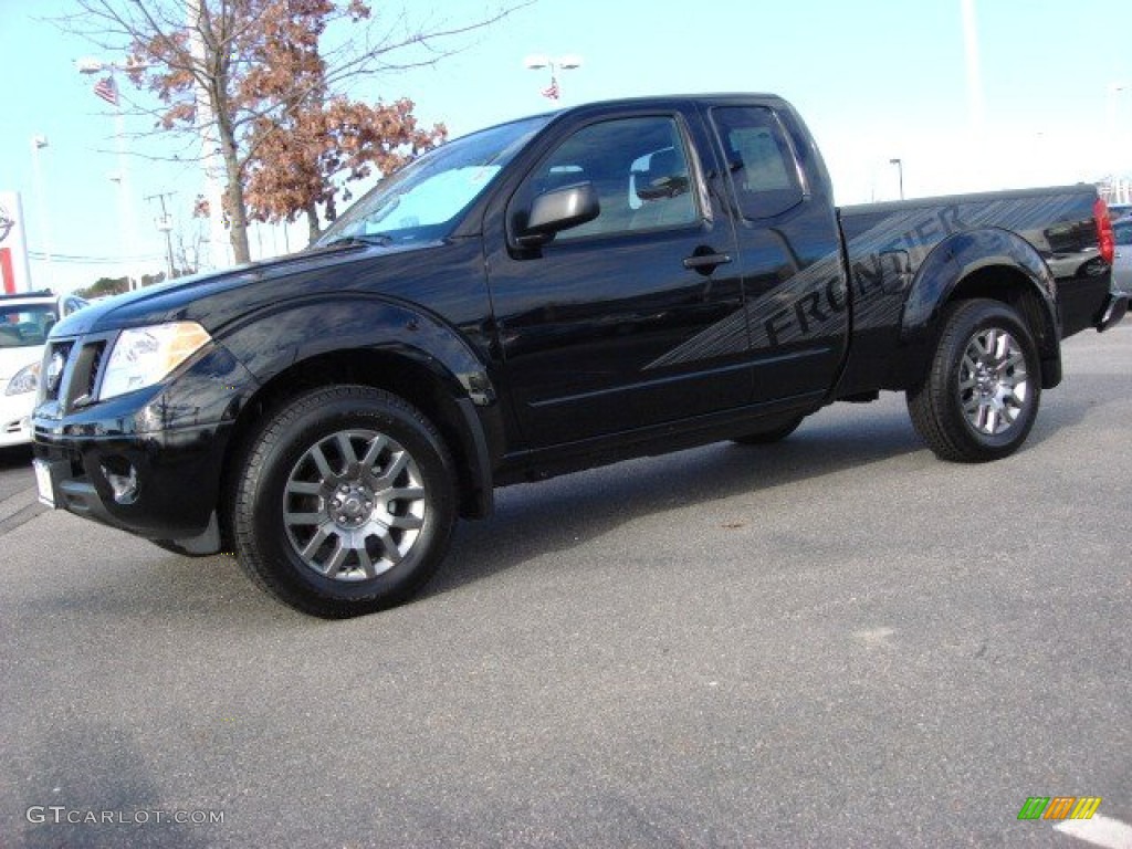 Super Black 2012 Nissan Frontier SV Sport Appearance King Cab 4x4 Exterior Photo #58680488