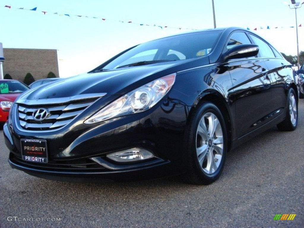 2011 Sonata Limited - Midnight Black / Black photo #1