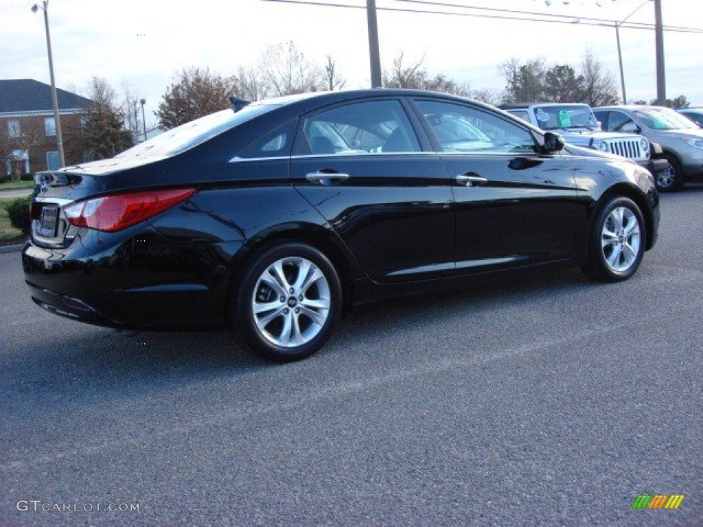 2011 Sonata Limited - Midnight Black / Black photo #5