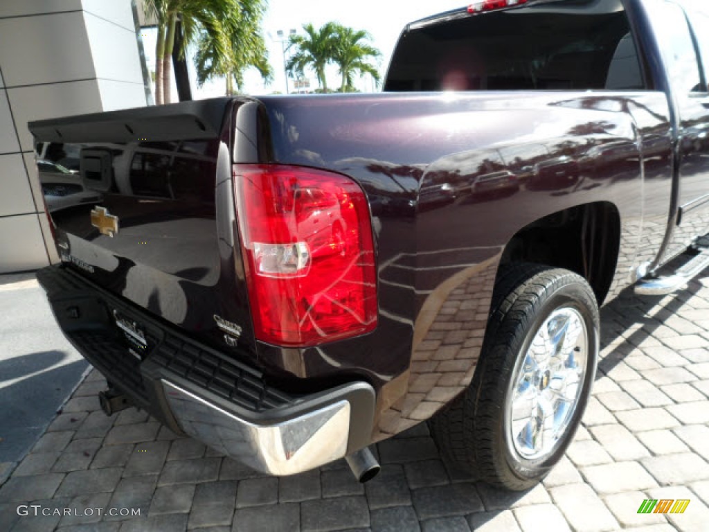 2009 Silverado 1500 LT Extended Cab - Dark Cherry Red Metallic / Light Titanium photo #16