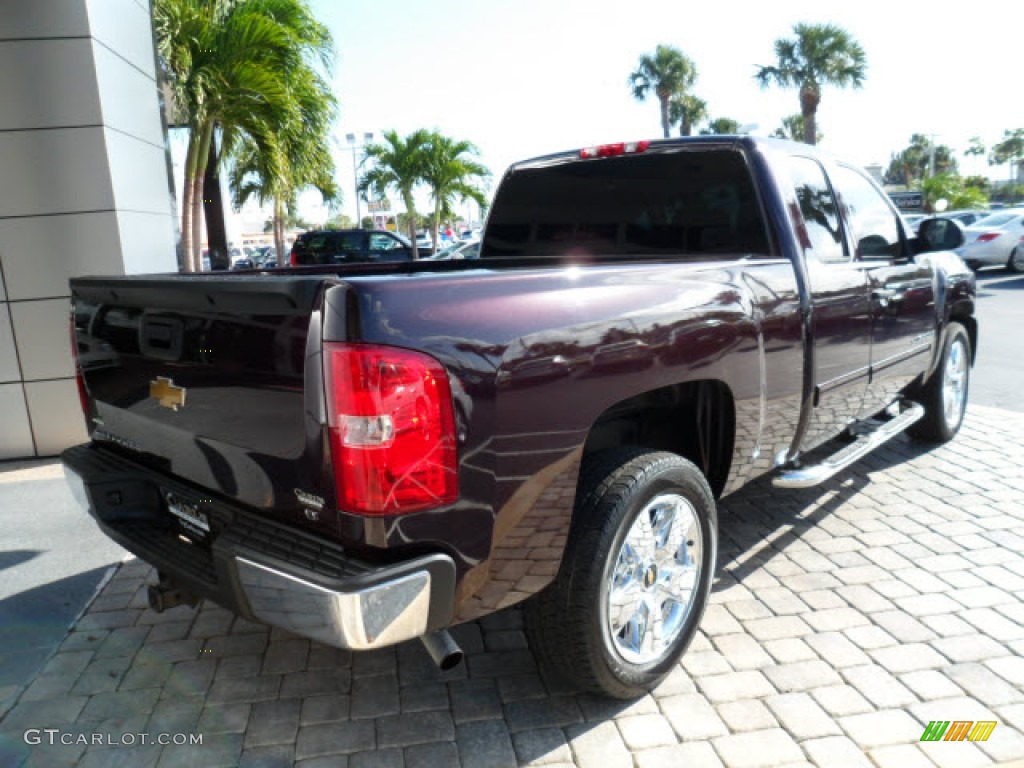 2009 Silverado 1500 LT Extended Cab - Dark Cherry Red Metallic / Light Titanium photo #17