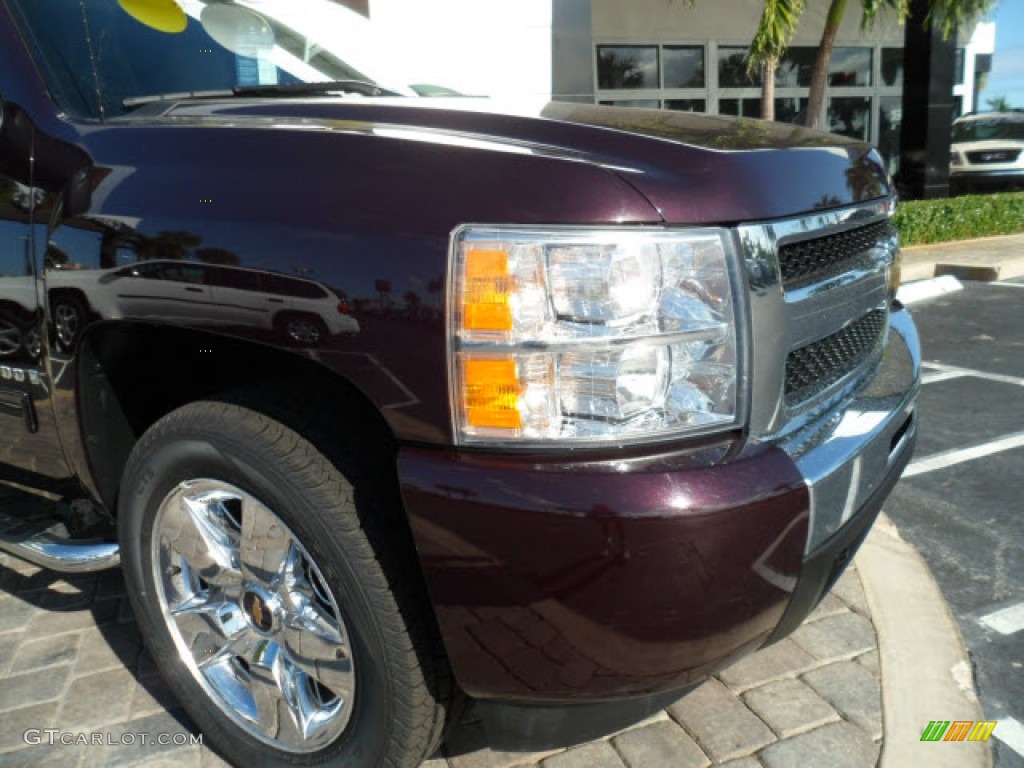 2009 Silverado 1500 LT Extended Cab - Dark Cherry Red Metallic / Light Titanium photo #26