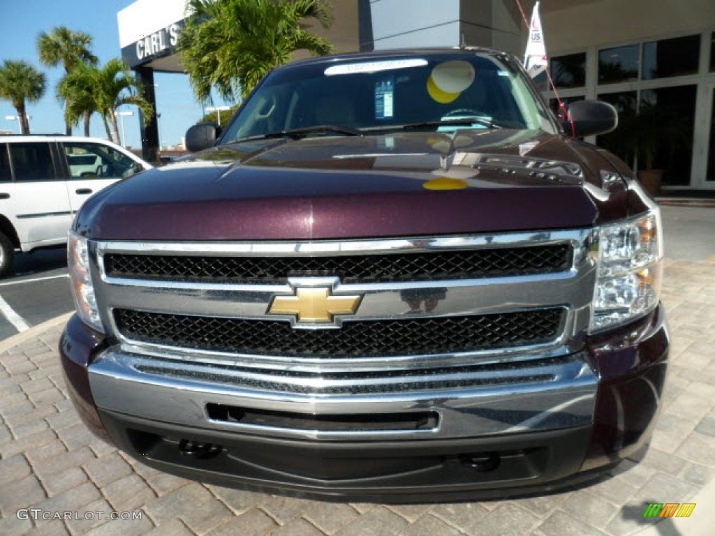 Dark Cherry Red Metallic 2009 Chevrolet Silverado 1500 LT Extended Cab Exterior Photo #58681256