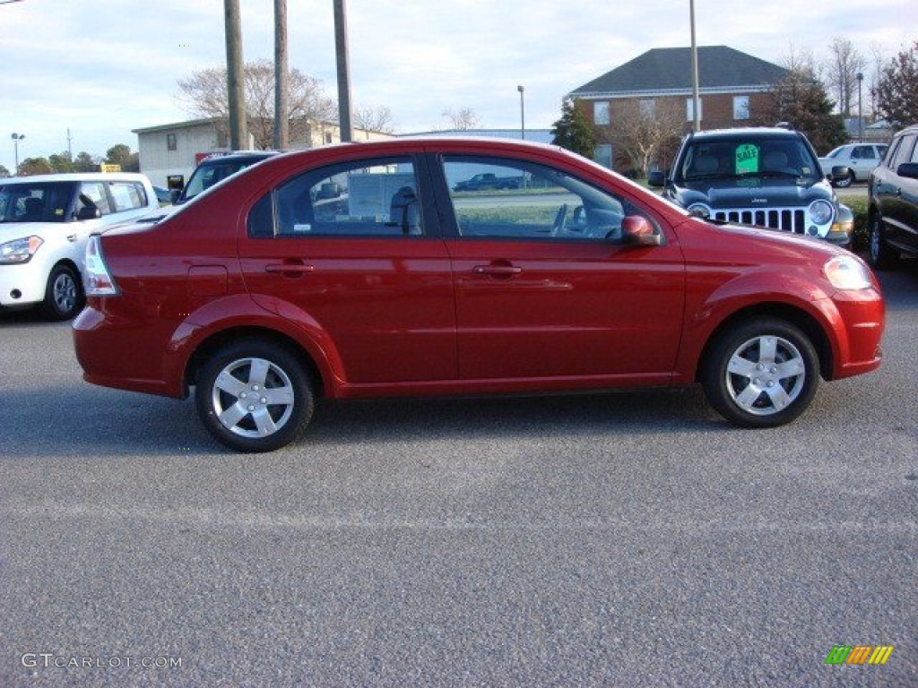 2010 Aveo LT Sedan - Sport Red / Charcoal photo #6