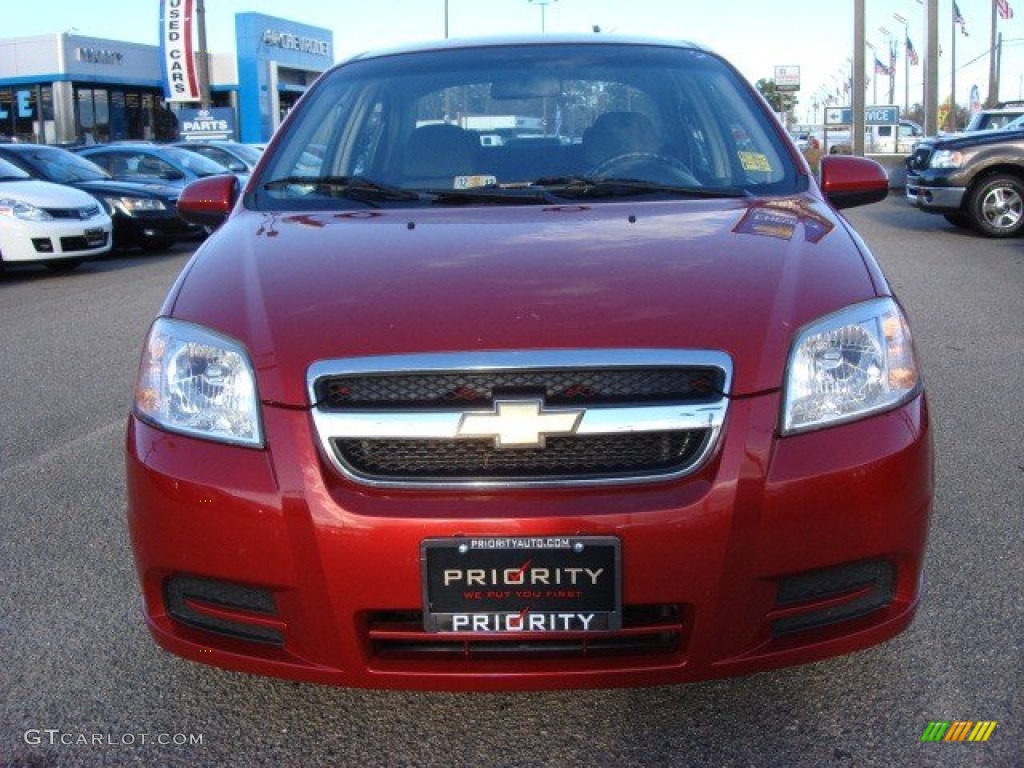 2010 Aveo LT Sedan - Sport Red / Charcoal photo #8