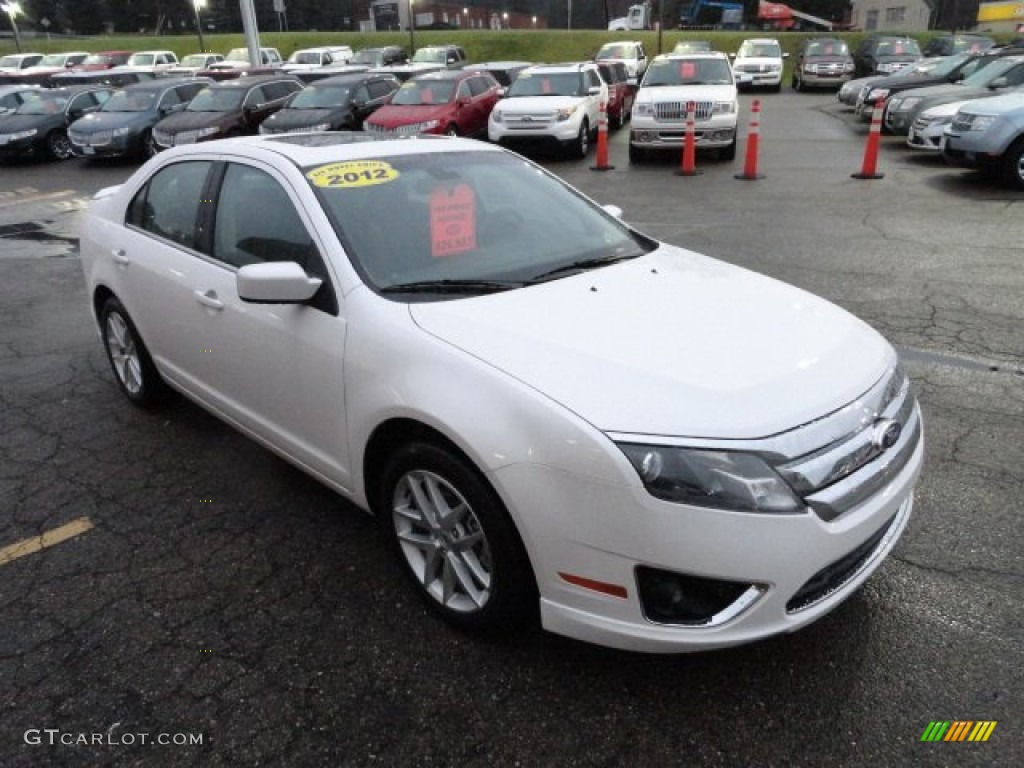 White Platinum Tri-Coat 2012 Ford Fusion SEL V6 AWD Exterior Photo #58682087