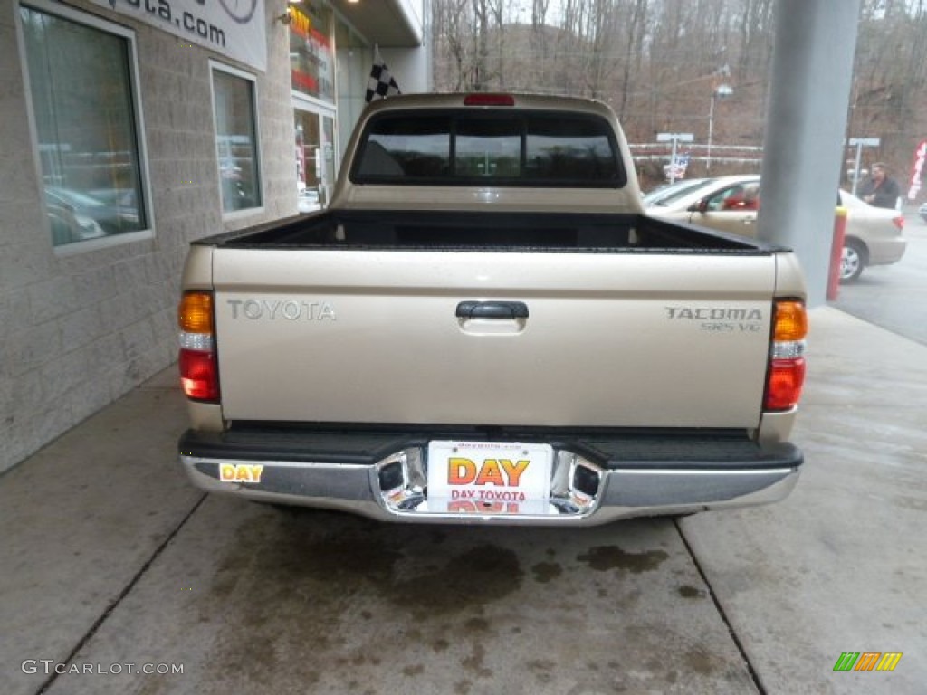 2002 Tacoma V6 TRD Double Cab 4x4 - Mystic Gold Metallic / Oak photo #3