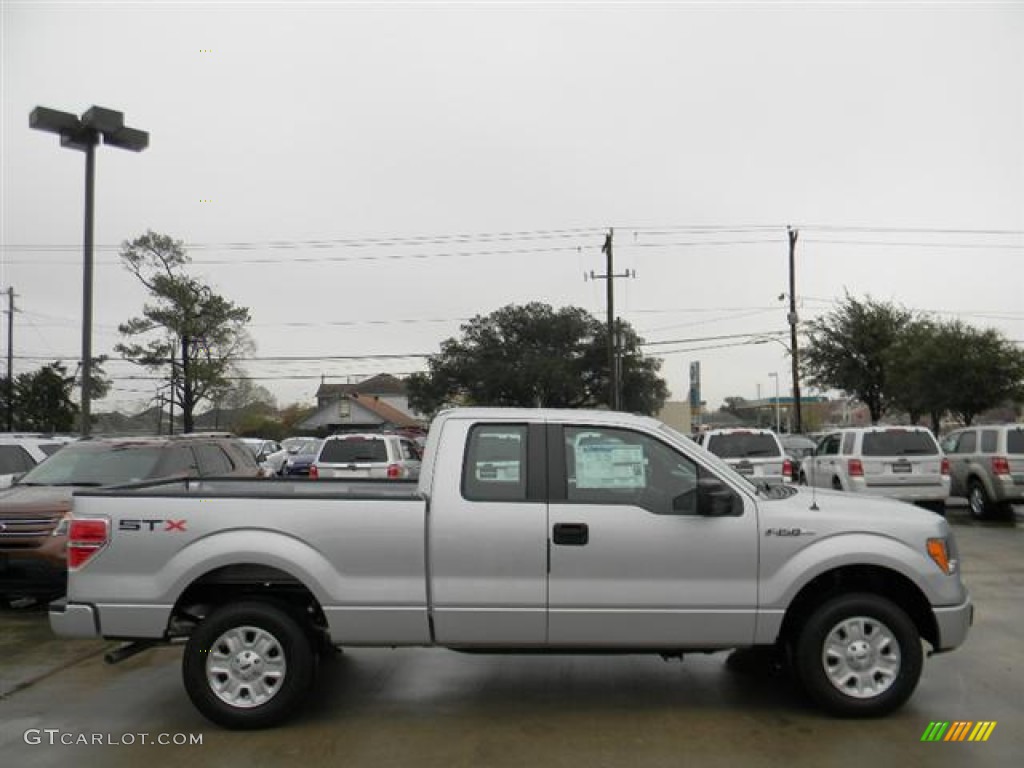 2012 F150 STX SuperCab - Ingot Silver Metallic / Steel Gray photo #4