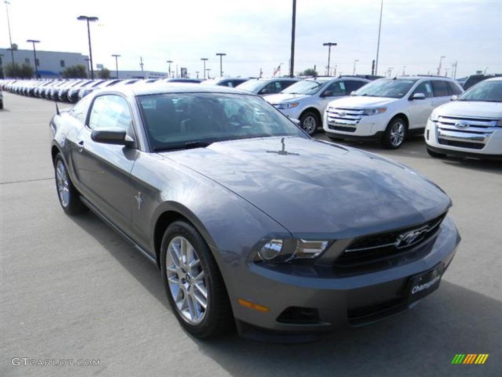2012 Mustang V6 Premium Coupe - Sterling Gray Metallic / Charcoal Black photo #3
