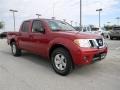 2012 Red Brick Nissan Frontier SV Crew Cab  photo #3