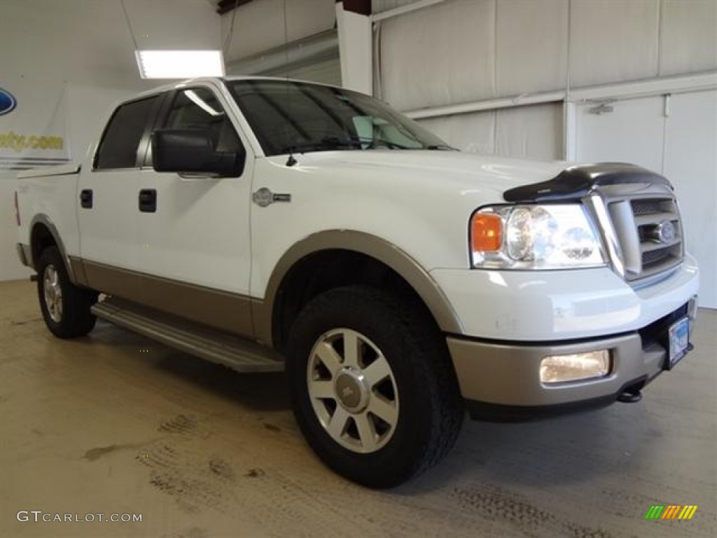 2005 F150 King Ranch SuperCrew 4x4 - Oxford White / Castano Brown Leather photo #3