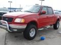 2002 Bright Red Ford F150 XLT SuperCrew 4x4  photo #3