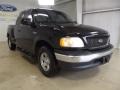 2001 Black Ford F150 XLT SuperCab 4x4  photo #3