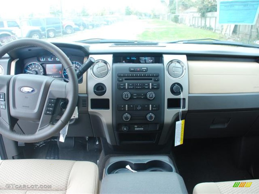 2012 Ford F150 XLT SuperCrew Pale Adobe Dashboard Photo #58695083