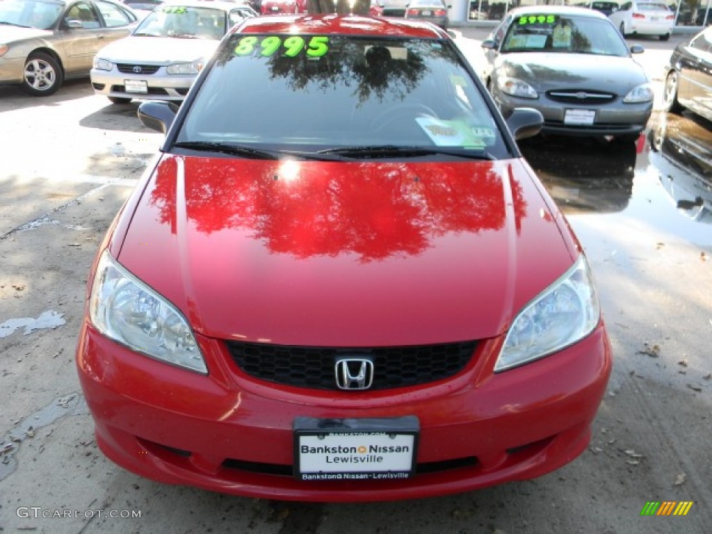 2005 Civic LX Coupe - Rallye Red / Black photo #2