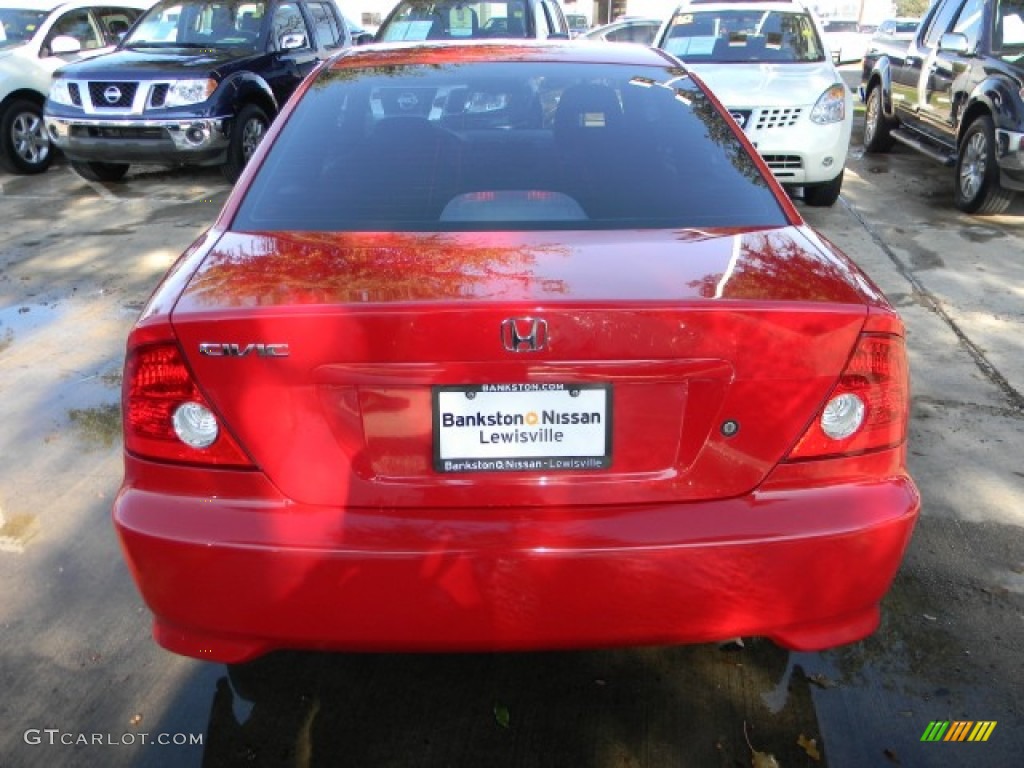 2005 Civic LX Coupe - Rallye Red / Black photo #4